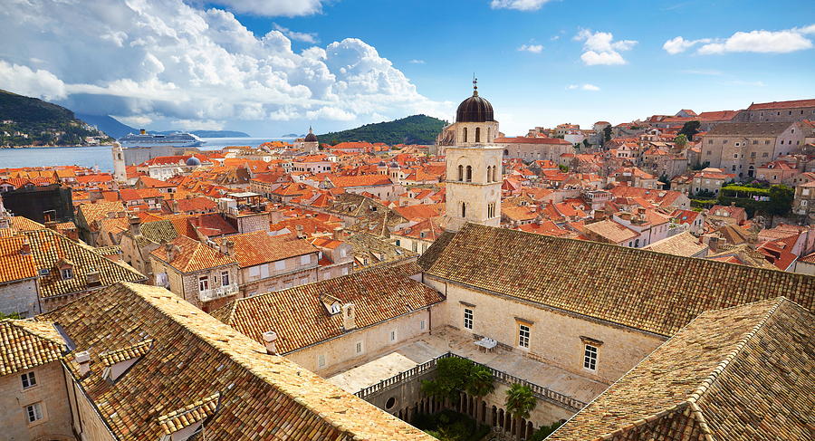 Architecture Photograph - Aerial View Of Dubrovnik Old Town #1 by Jan Wlodarczyk