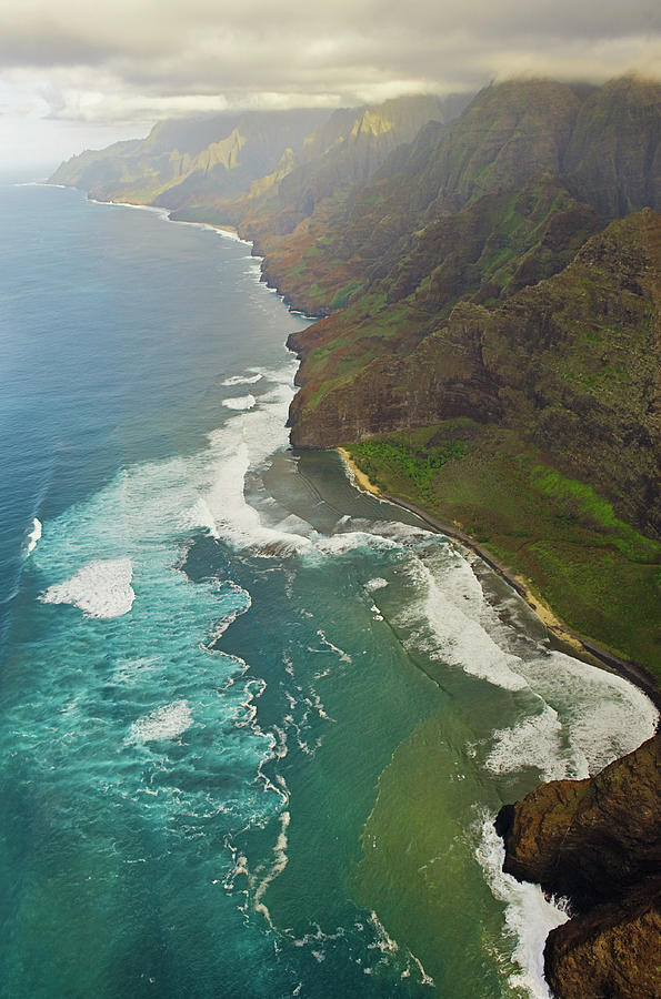 Aerial View Of Na Pali Coast, Kauai #1 Photograph by Enrique R. Aguirre Aves
