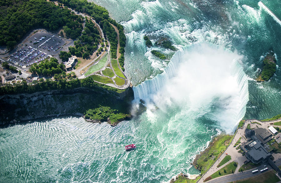 Summer Photograph - Aerial view of Niagara falls #2 by Suranga Weeratunga