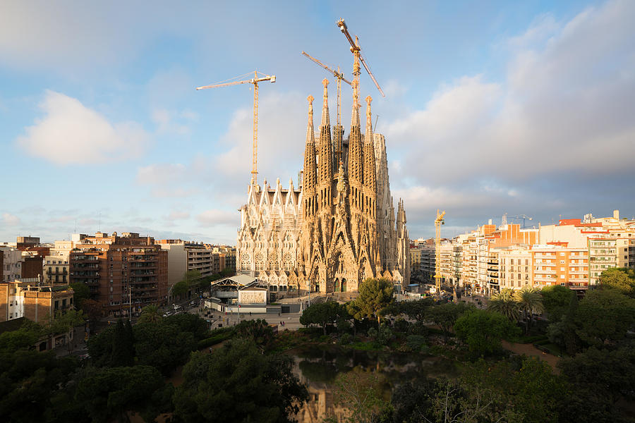 Aerial View Of The Sagrada Familia Photograph by Prasit Rodphan - Fine ...