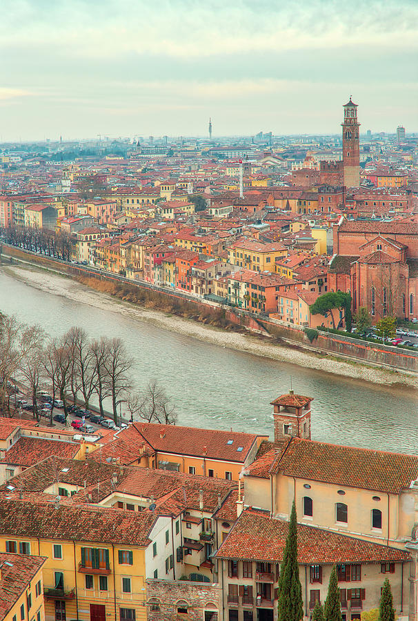 Aerial view of Verona #1 Photograph by Vivida Photo PC