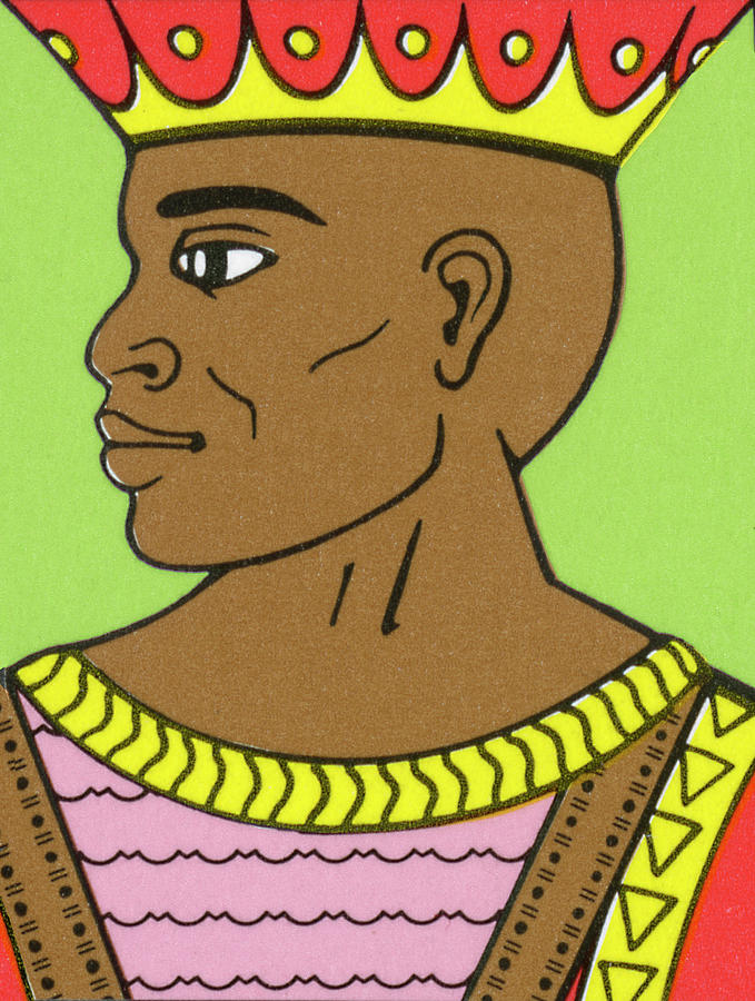 Vintage Drawing - African King #1 by CSA Images