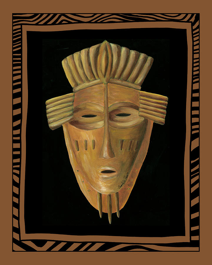 Africa Painting - African Mask I #1 by Chariklia Zarris