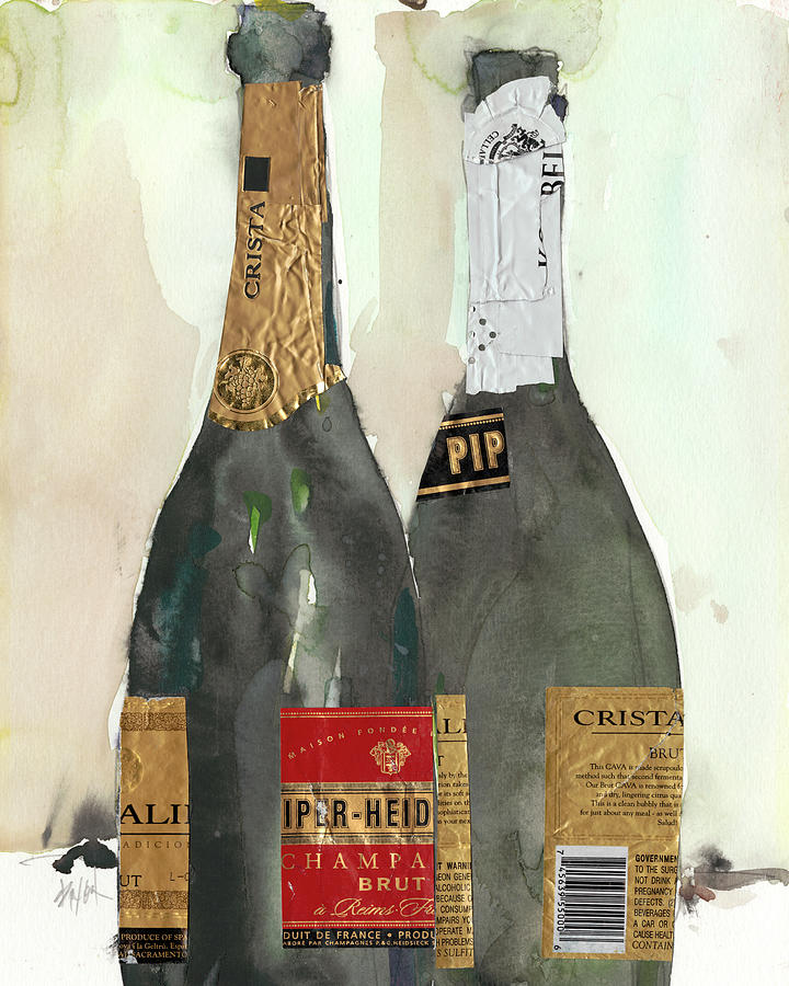 Bottle Painting - After The Bubbly I #1 by Samuel Dixon