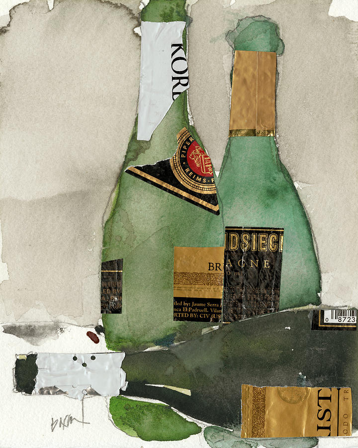 Bottle Painting - After The Bubbly II #1 by Samuel Dixon