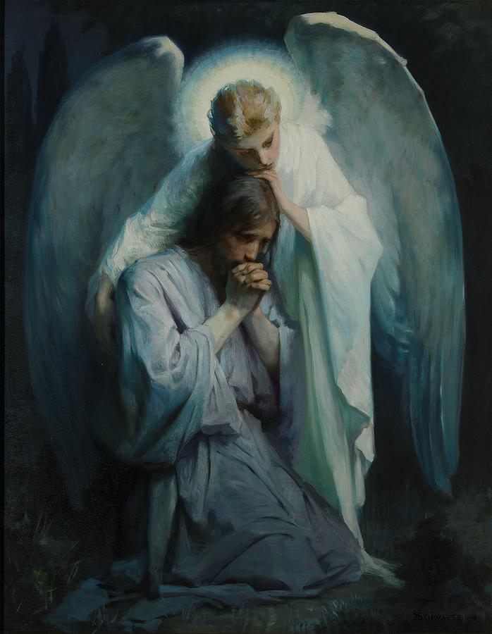 Agony In The Garden By Frans Schwartz, 1898 #1 Painting by Celestial Images