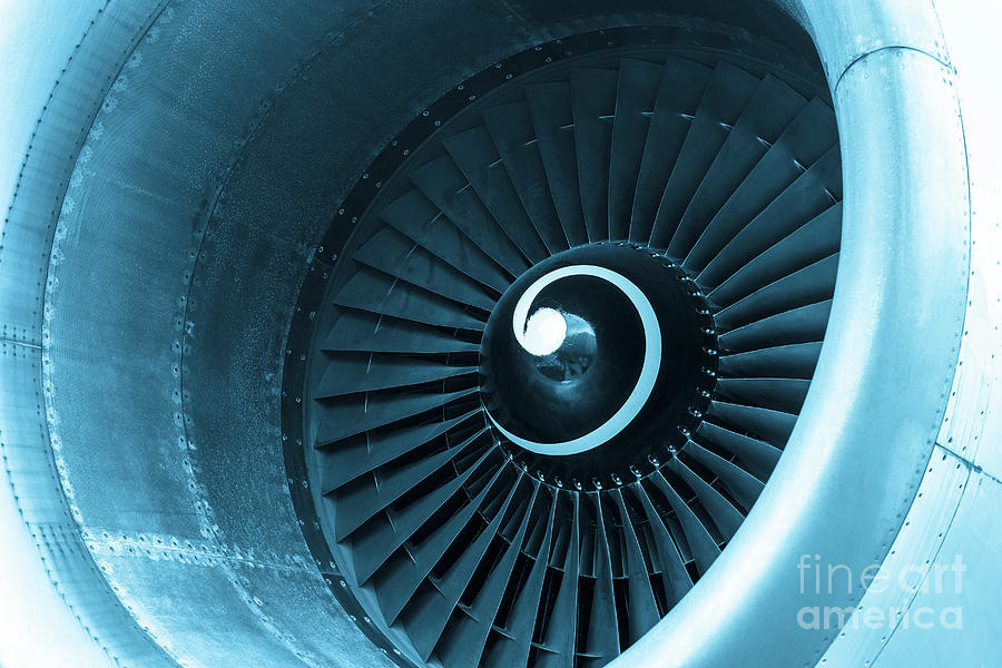 Aircraft Jet Engine Turbine #1 Photograph by Travel motion