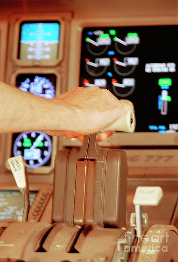 Airplane Engine Control Lever Photograph by Samuel Ashfield/science ...