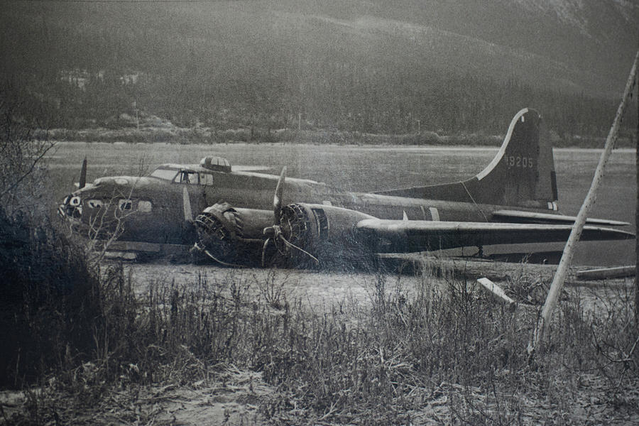 Alaska Highway Airplane Crash Photograph