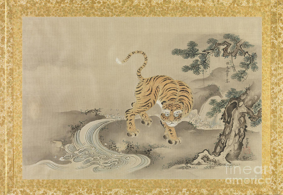 Animal Drawing - Album Of Copies Of Chinese Paintings, Album Leaf by Kano Tsunenobu