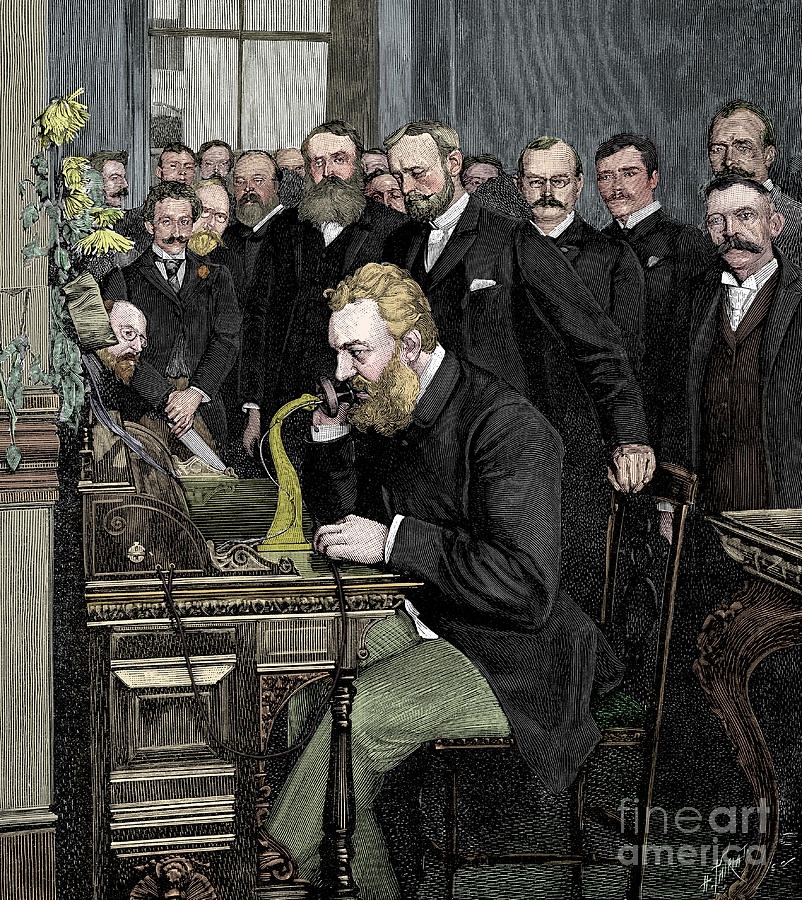 Alexander Graham Bell 1847-1922 #1 Drawing by Print Collector