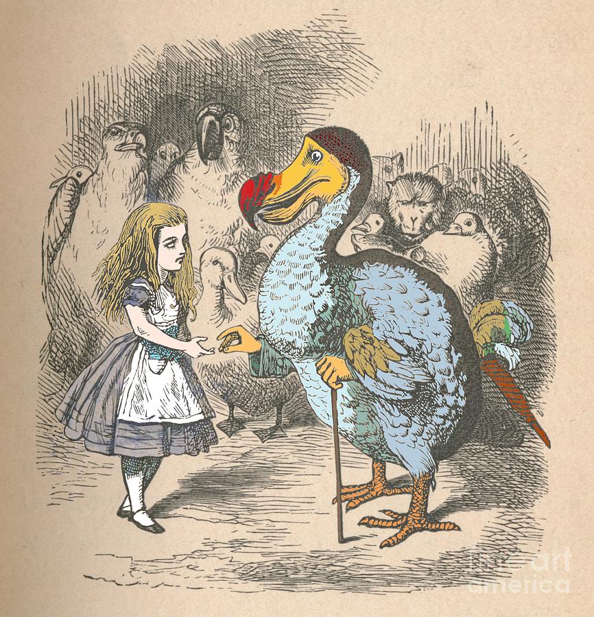 Alice In Wonderland Ceramic Tile Art Meets Dodo Bird Color
