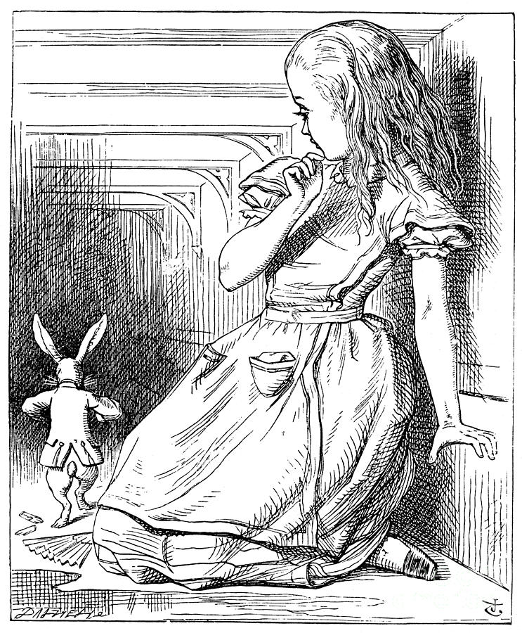 Alice In Wonderland #1 Drawing by John Tenniel