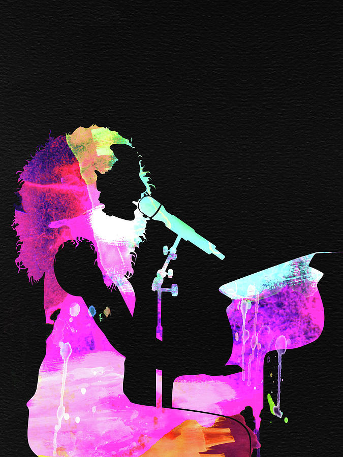 Alicia Keys Mixed Media - Alicia Keys Watercolor #1 by Naxart Studio