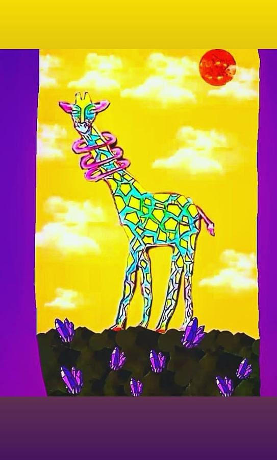 Alien giraffe Mixed Media by Mirian Osoy - Fine Art America