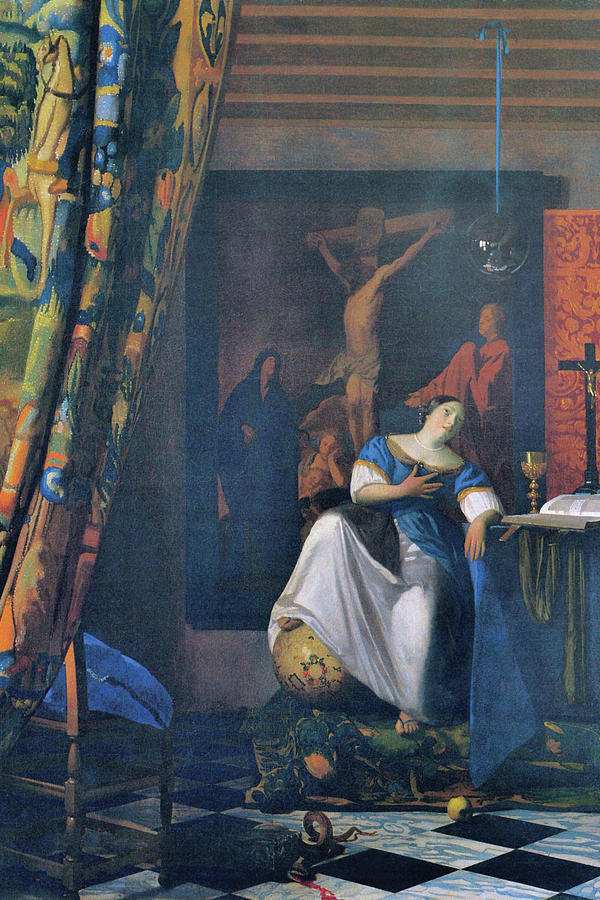 Allegory of Faith #1 Painting by Johannes Vermeer