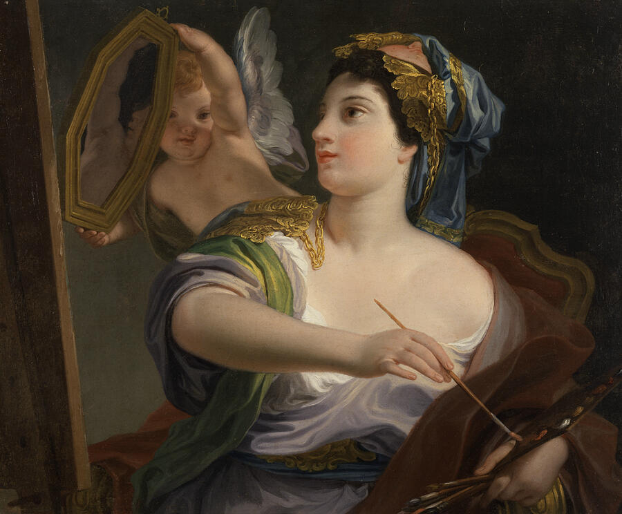 Allegory of Painting #1 Painting by Domenico Corvi