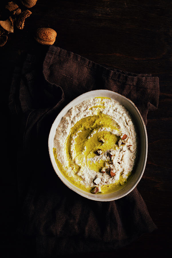 Almond Hummus With Olive Oil #1 Photograph by Justina Ramanauskiene
