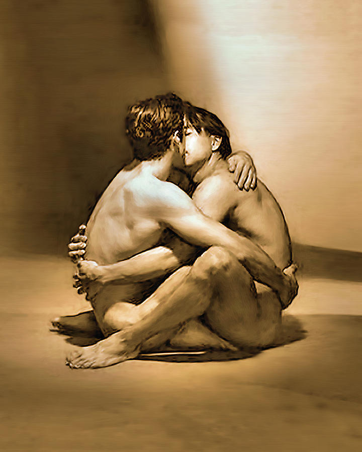 Alone Together Photograph - Alone Together by Nude Male Art.