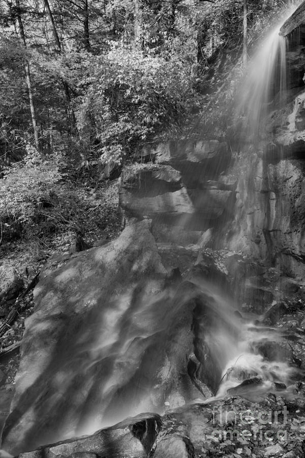Alpha Falls Spray Black And White Photograph by Adam Jewell
