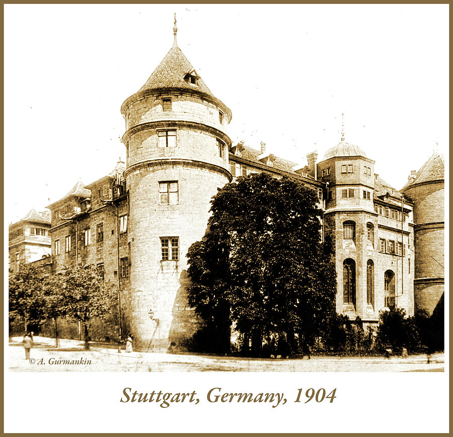  Altes Schloss Castle, Stuttgart, Germany, 1904 #1 Photograph by A Macarthur Gurmankin