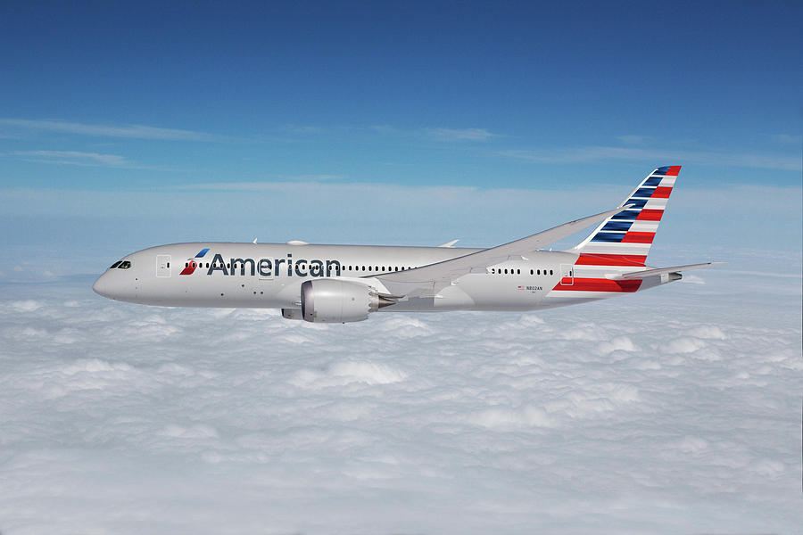 American Airlines Boeing 787-8 #1 Digital Art by Airpower Art