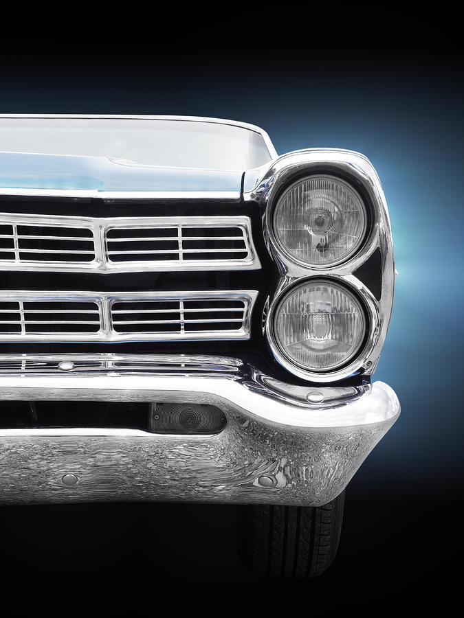 Still Life Photograph - American Classic Car Galaxie 500 1967 Front #1 by Beate Gube