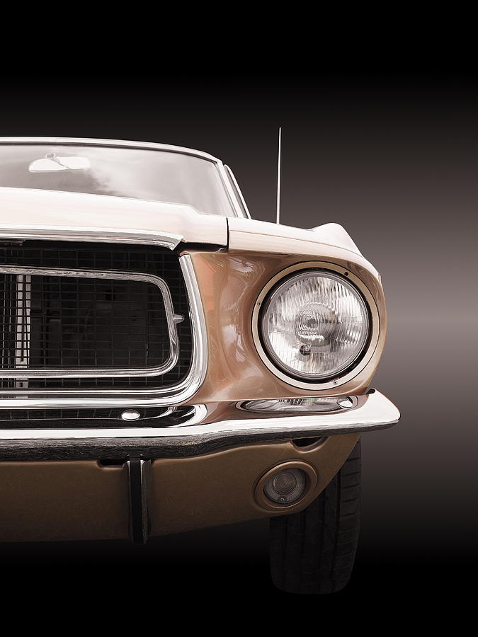 Sports Photograph - American Classic Car Mustang Coupe 1968 #1 by Beate Gube
