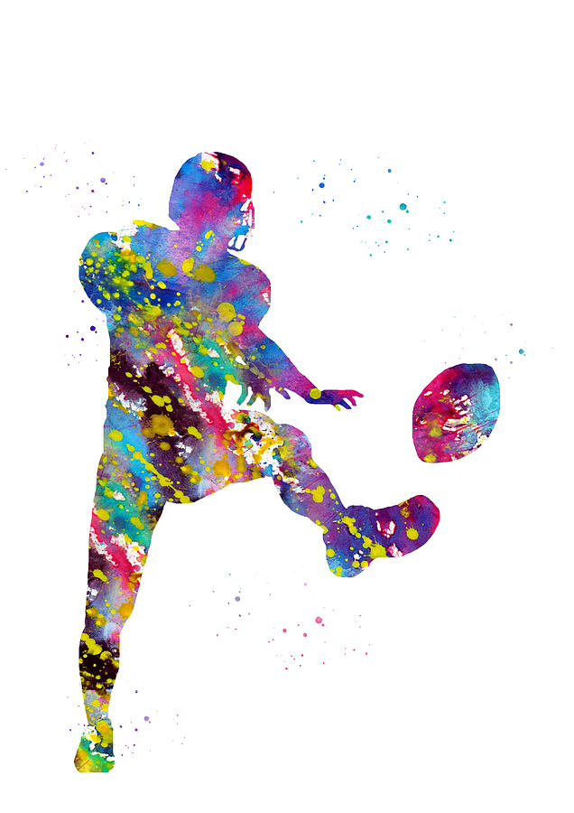 American football player Digital Art by Erzebet S - Fine Art America