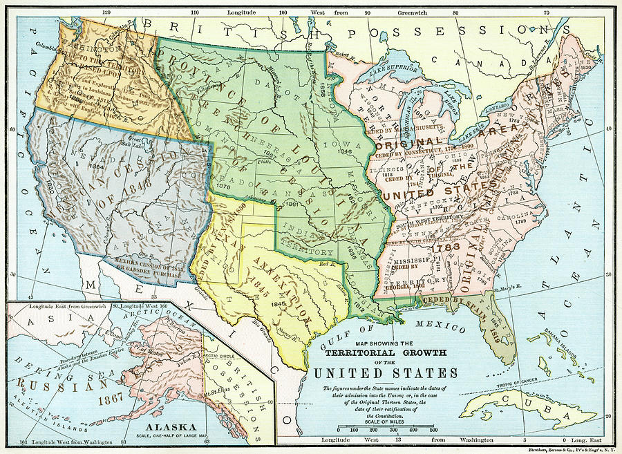 American Territories Painting by Granger | Fine Art America