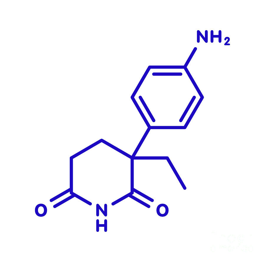 Aminoglutethimide Anti-steroid Drug Molecule #1 Photograph by Molekuul/science Photo Library
