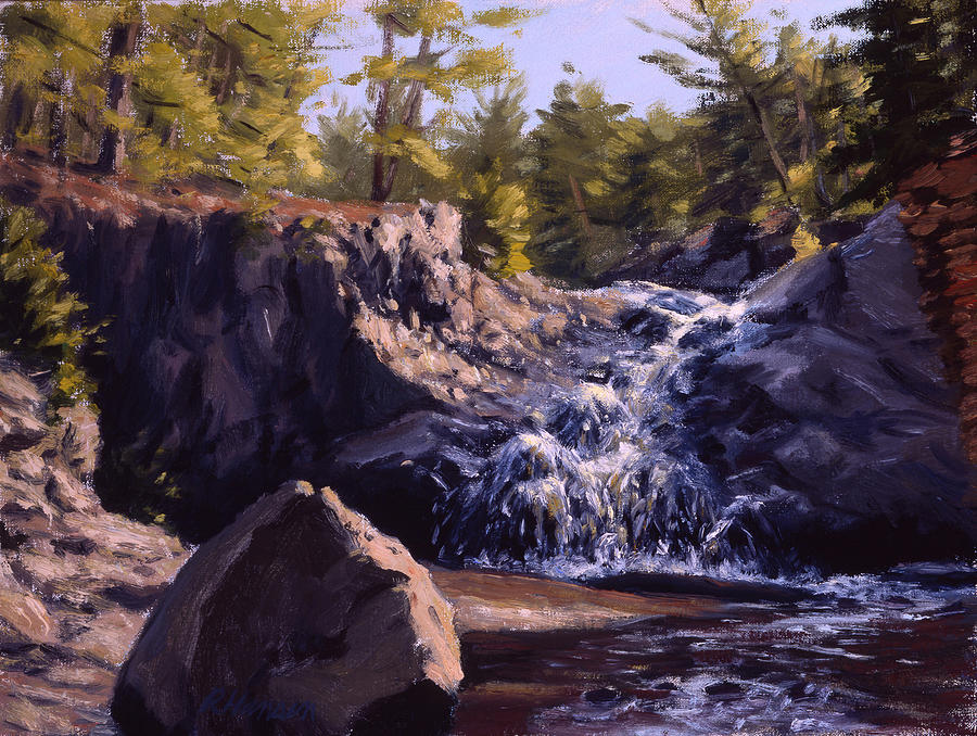 Amnicon River Falls Painting by Rick Hansen