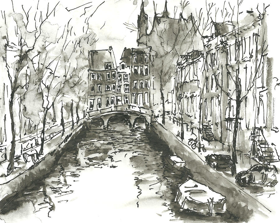 Amsterdam Urban Sketch 1  Easel Shop