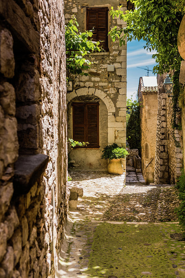 An Alley In Saint Paul de Vence, South of France 2. Photograph by Maggie Mccall