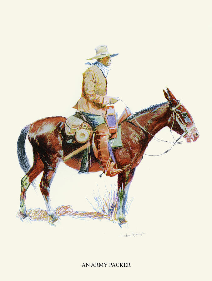 An Army Packer Painting by Frederic Remington | Fine Art America