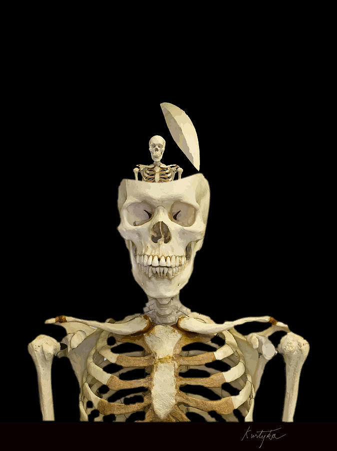 Skeleton Digital Art - Ancestors #1 by John Kurtyka