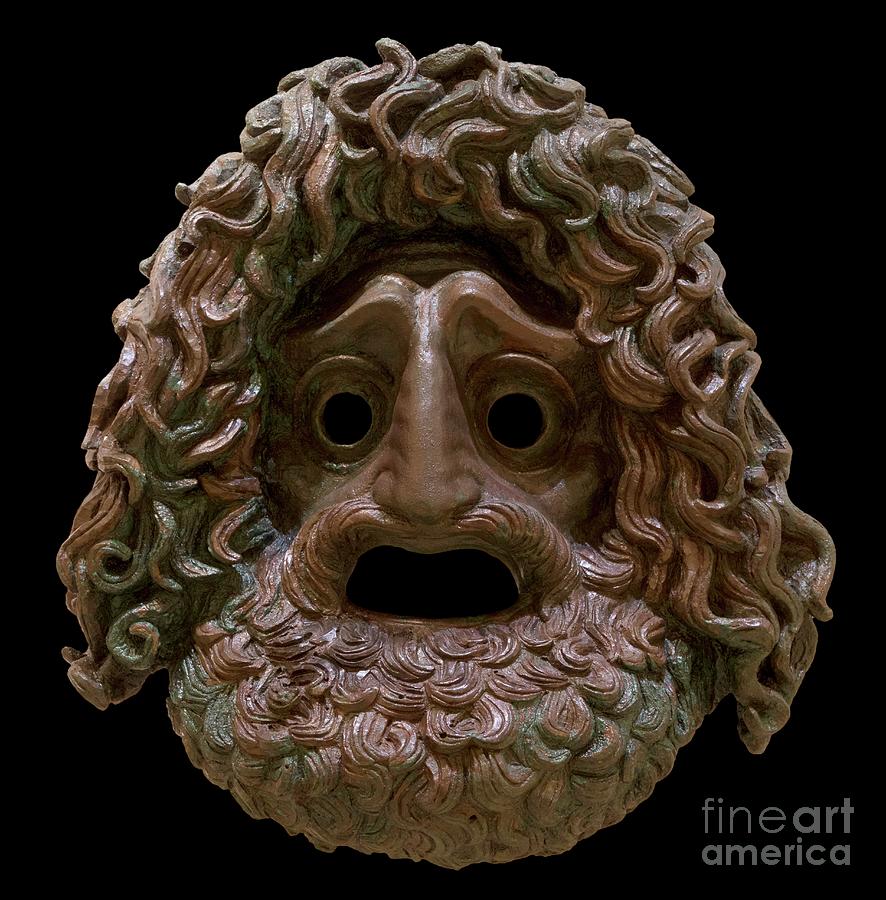 Ancient Greek Tragic Mask #1 Photograph by David Parker/science Photo Library
