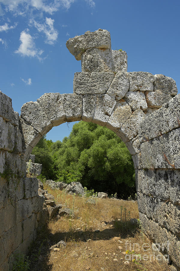 Greek Photograph - Ancient Palairos Perimeter Wall. #1 by David Parker/science Photo Library