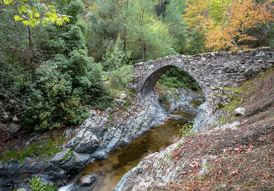 Ancient Stone Bridge of Elia, Cyprus #1 Photograph by Michalakis Ppalis