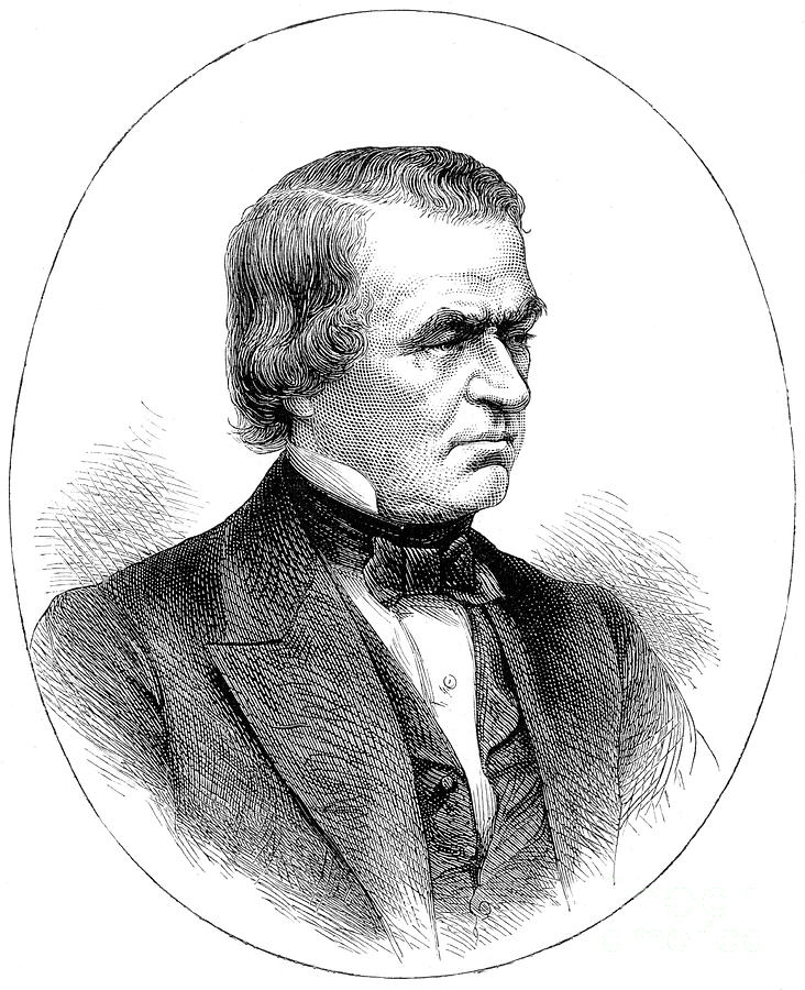 Andrew Johnson, 16th President #1 Drawing by Print Collector