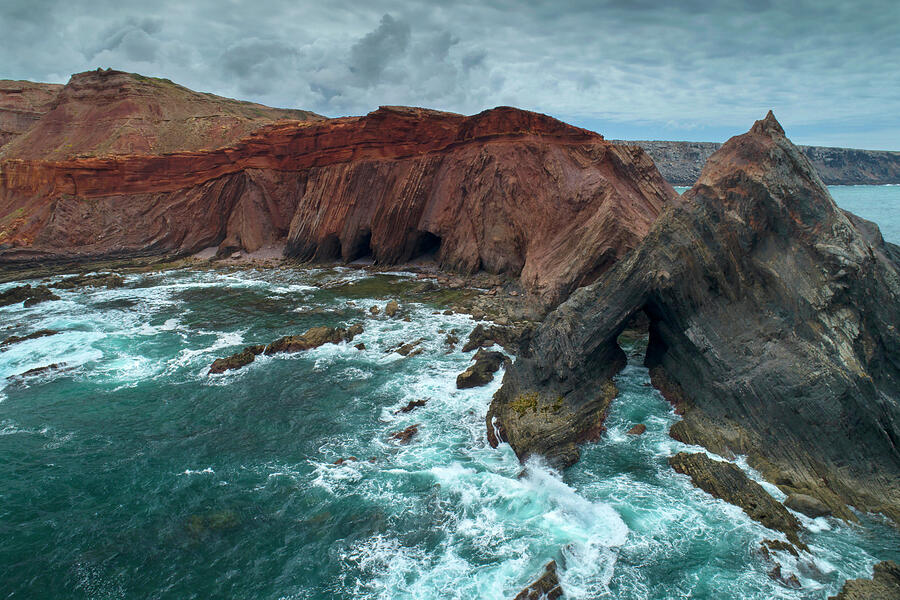 Angular Unconformity On The Coast. Marking Two Very #1 Photograph by Luis Quinta / Naturepl.com Angular Unconformity On The Coast. Marking Two Very #1 Photograph by Luis Quinta / Naturepl.com