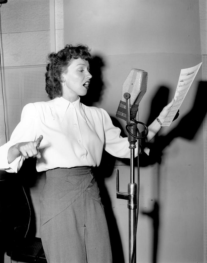 Anita Oday Recording Session #1 Photograph by Michael Ochs Archives