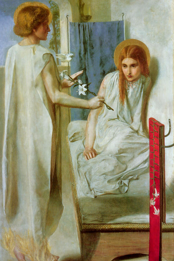Annunciation #1 Painting by Dante Gabriel Rossetti