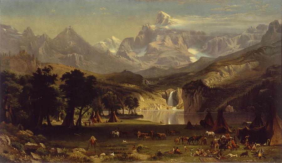 Anonymous,_after_Albert_Bierstadt_-_The_Rocky_Mountains,_Landers_Peak #1 Painting by Albert Bierstadt