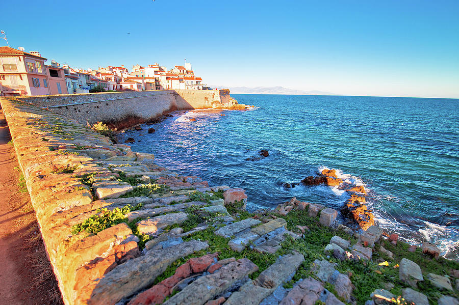 Antibes historic old town seafront and landmarks view #1 Photograph by ...