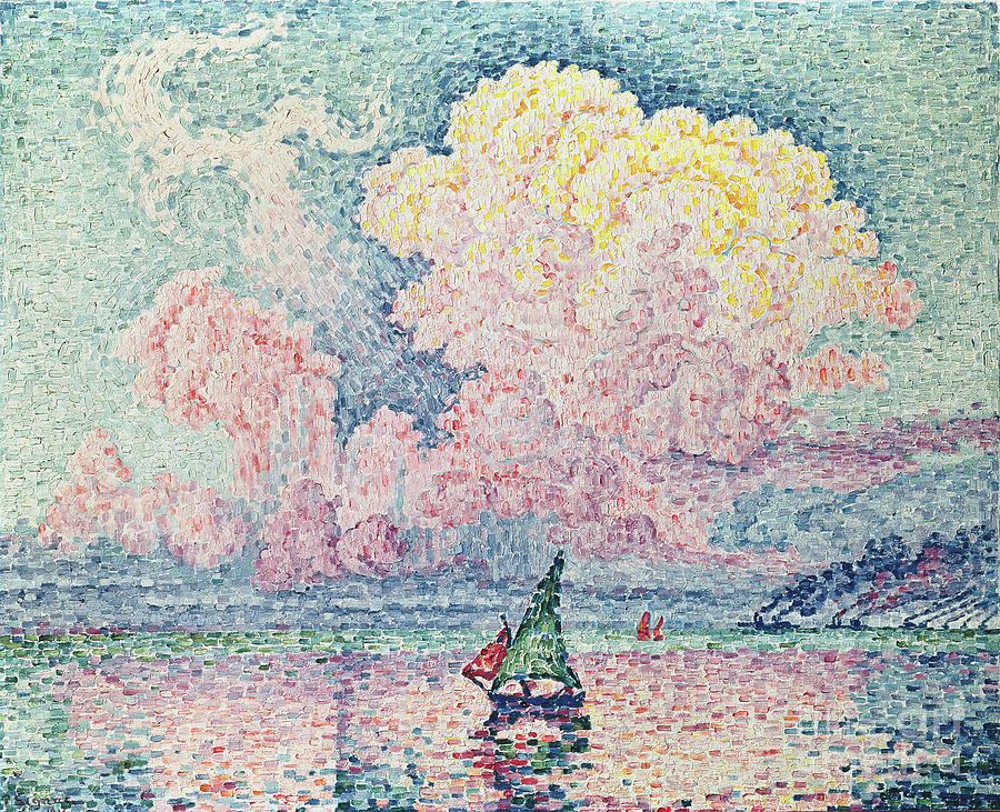 Antibes, The Pink Cloud, 1916 Painting by Paul Signac