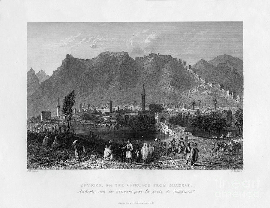 Antioch, On The Approach From Suadeah #1 Drawing by Print Collector