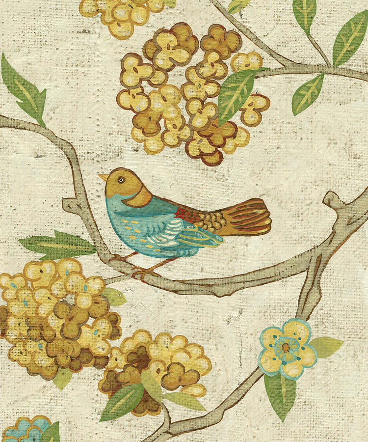 Canary Painting - Antique Aviary II #1 by Chariklia Zarris