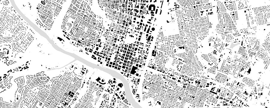 Austin building map Digital Art by Christian Pauschert