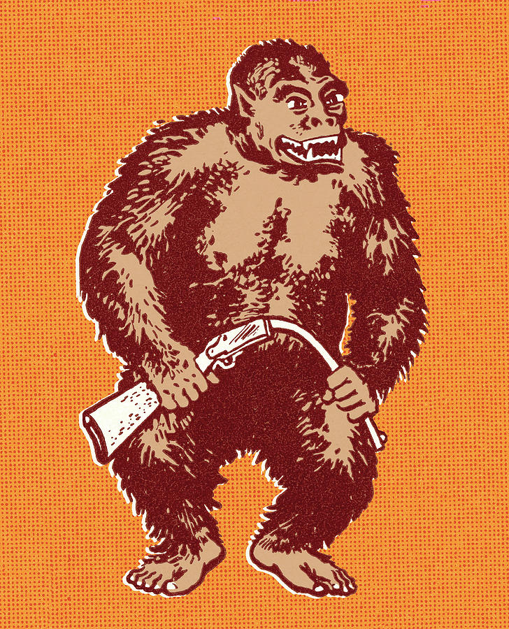 Bend Drawing - Ape #1 by CSA Images